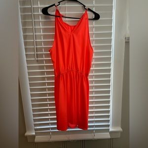 Neon pink cocktail dress/ coverup